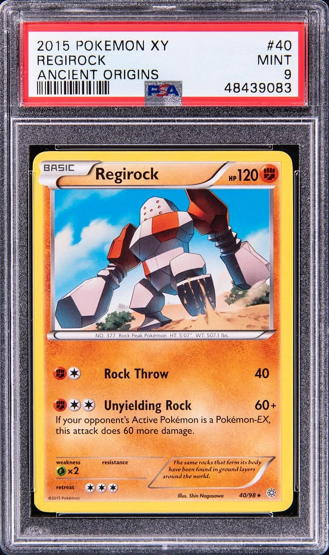 2015 Pokemon XY Ancient Origins Regirock #40 card image