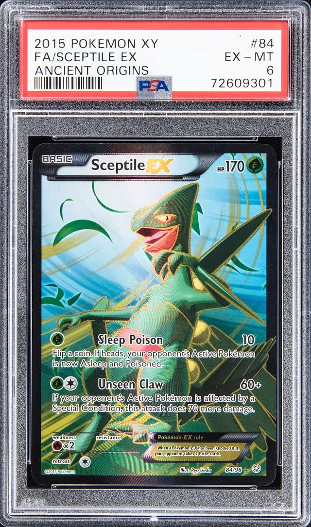 2015 Pokemon XY Ancient Origins Sceptile EX #84 card image