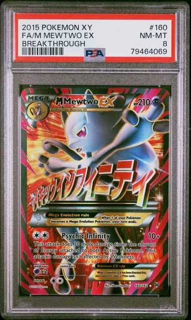 2015 Pokemon Xy Breakthrough Full Art/M Mewtwo Ex #160 card image