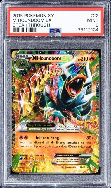 2015 Pokemon Xy Breakthrough M Houndoom Ex #22 card image