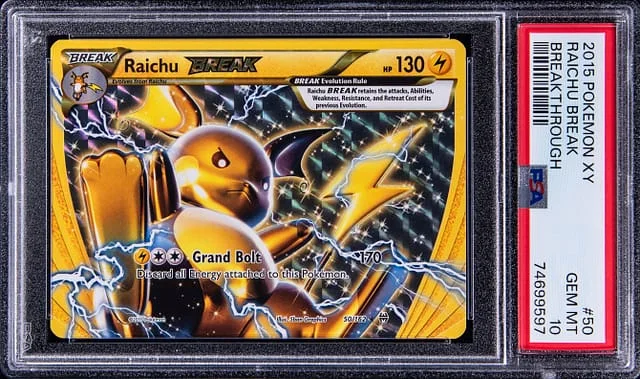2015 Pokemon XY Breakthrough Raichu Break #50 card image