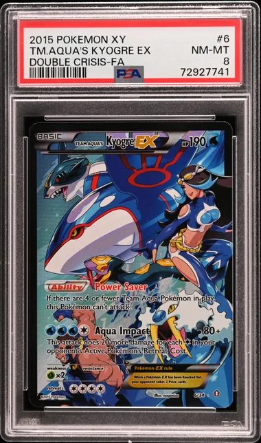 2015 Pokemon Xy Double Crisis Full Art/Team Aqua'S Kyogre Ex #6 card image