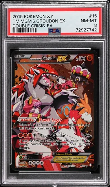 2015 Pokemon XY Double Crisis Full Art/Team Magma's Groudon Ex #15 card image