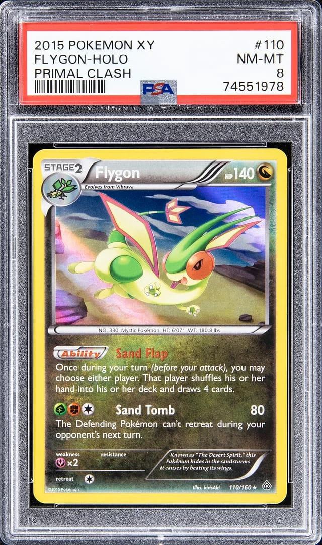 2015 Pokemon XY Holofoil Primal Clash Flygon #110 card image