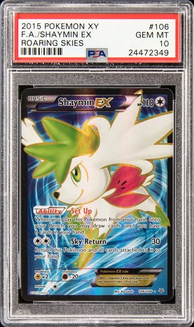 2015 Pokemon XY Roaring Skies Full Art Shaymin Ex #106 card image