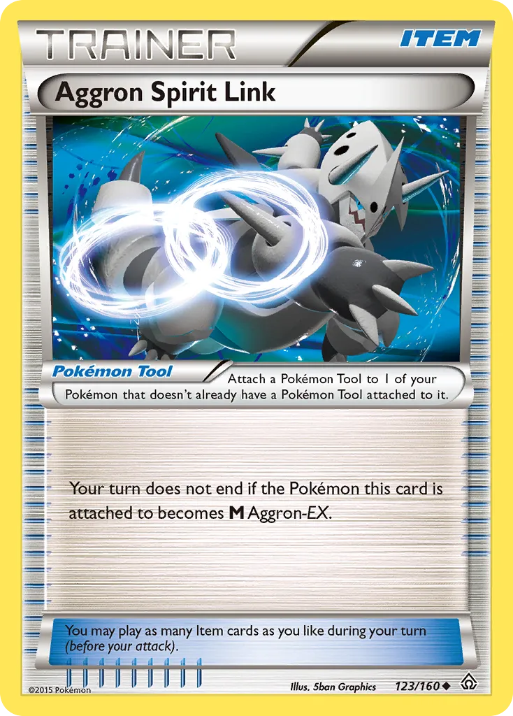 2015 Primal Clash Aggron Spirit Link #123/160 Uncommon card image