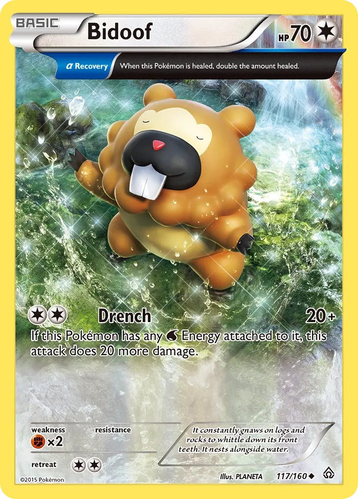 2015 Primal Clash Bidoof Common #116/160 Common card image