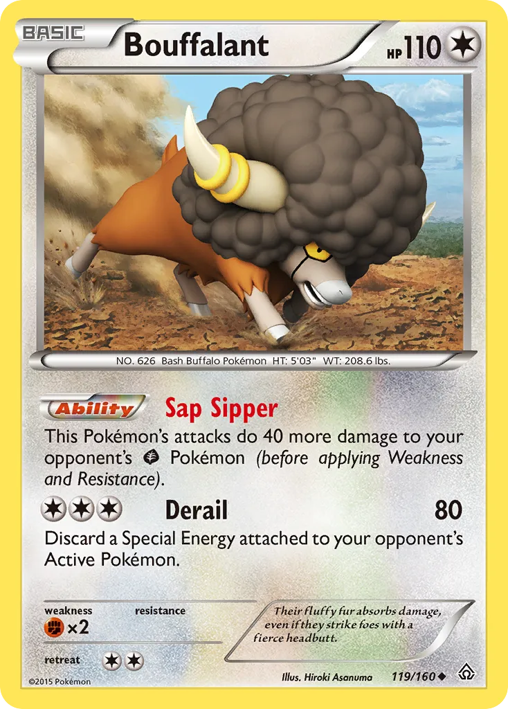 2015 Primal Clash Bouffalant Uncommon #119/160 Uncommon card image