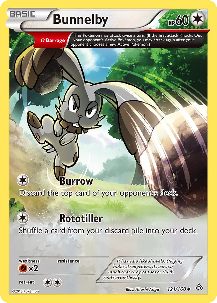 2015 Primal Clash Bunnelby Common #120/160 Common card image