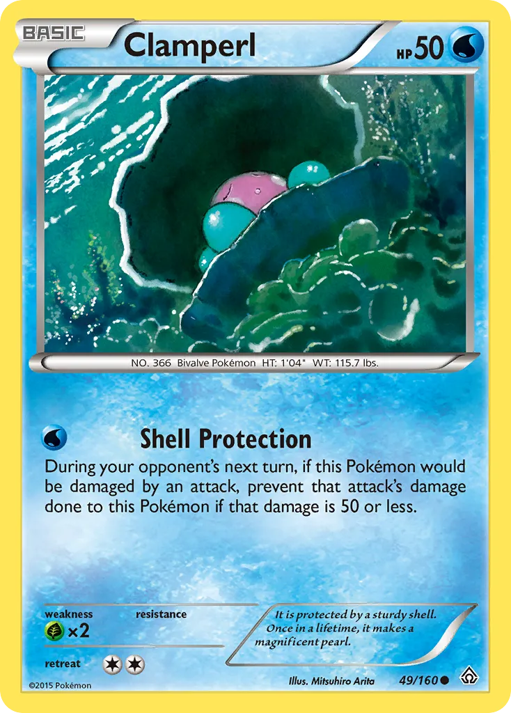 2015 Primal Clash Clamperl Common #049/160 Common card image