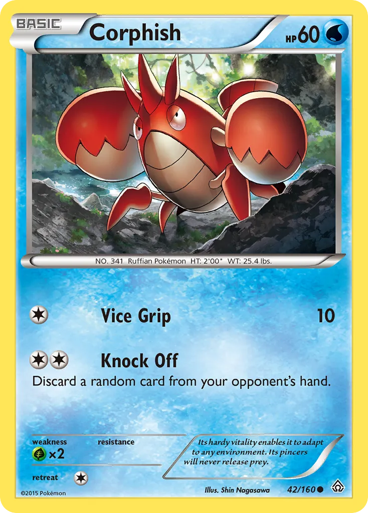 2015 Primal Clash Corphish Common #042/160 Common card image