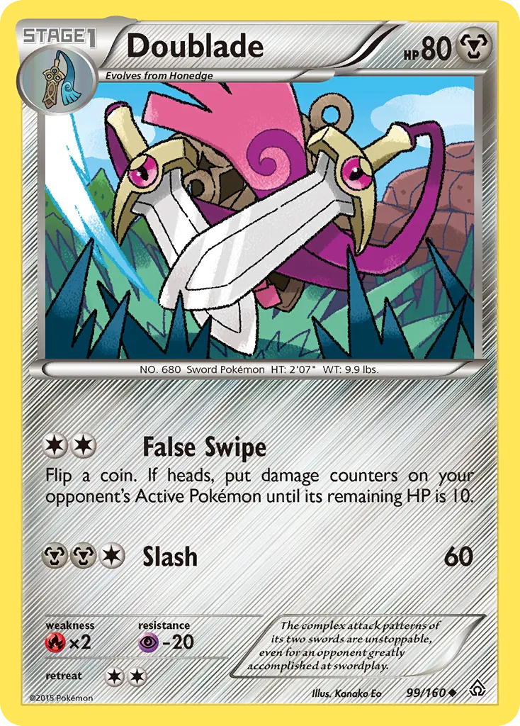 2015 Primal Clash Doublade Uncommon #099/160 Uncommon card image