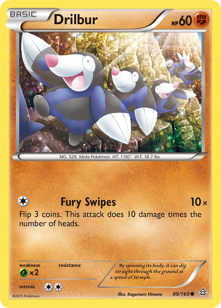 2015 Primal Clash Drilbur #089/160 Common card image