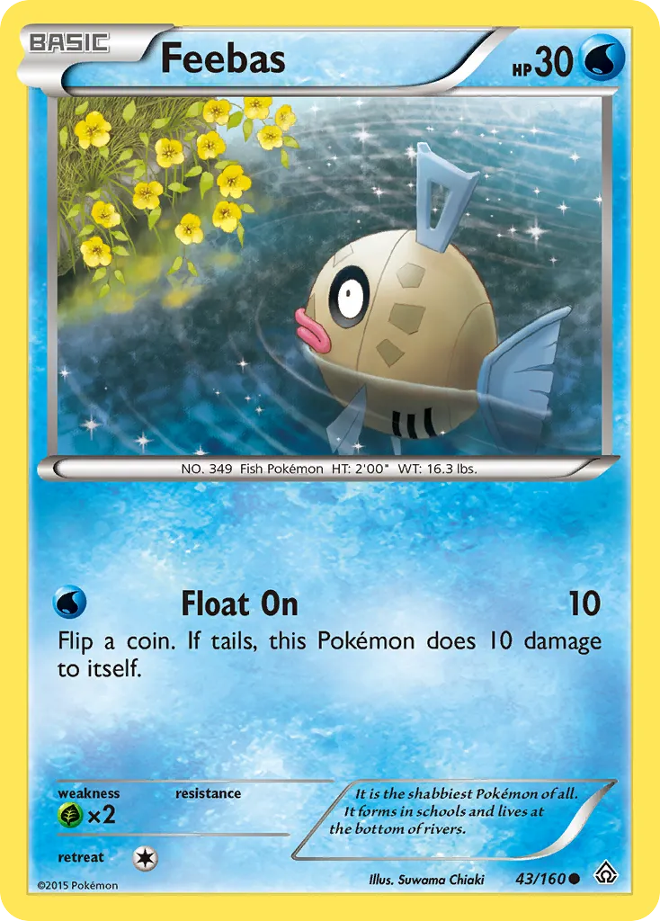 2015 Primal Clash Feebas Common #043/160 Common card image