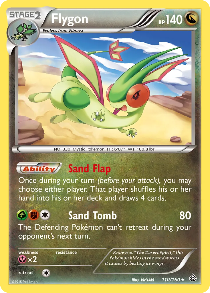 2015 Primal Clash Flygon Rare Holo #110/160 Rare Holo card image