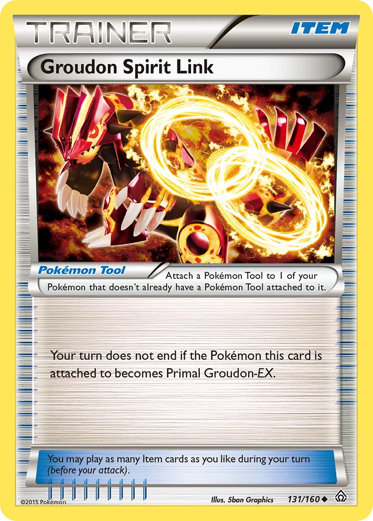 2015 Primal Clash Groudon Spirit Link #131/160 Uncommon card image