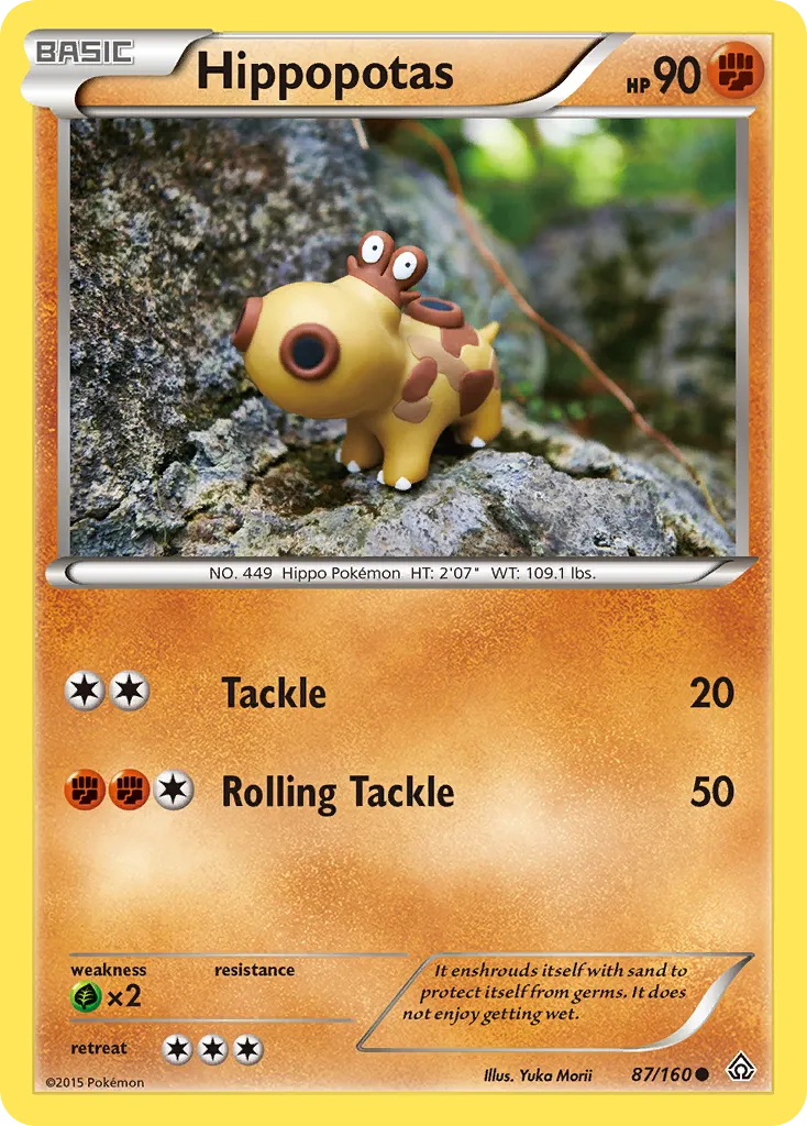 2015 Primal Clash Hippopotas Common #087/160 Common card image