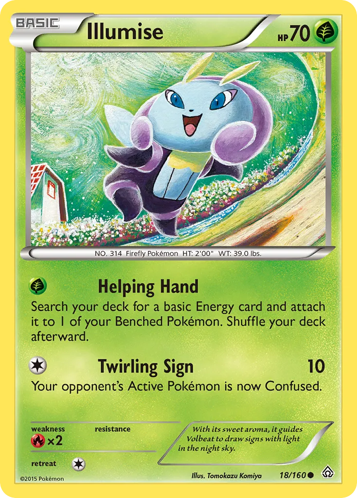 2015 Primal Clash Illumise Common #018/160 Common card image
