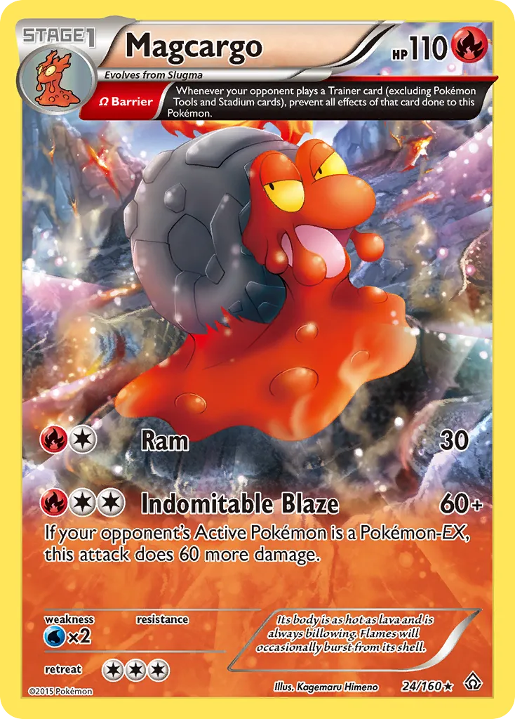 2015 Primal Clash Magcargo #024/160 Rare card image