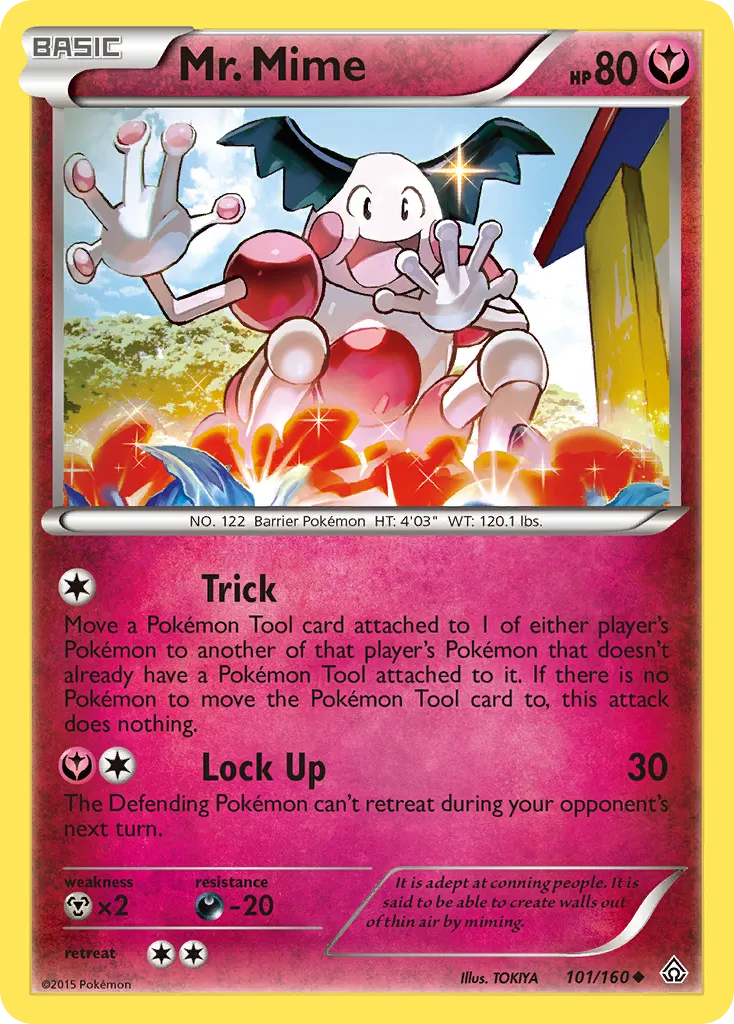 2015 Primal Clash Mr. Mime Uncommon #101/160 Uncommon card image