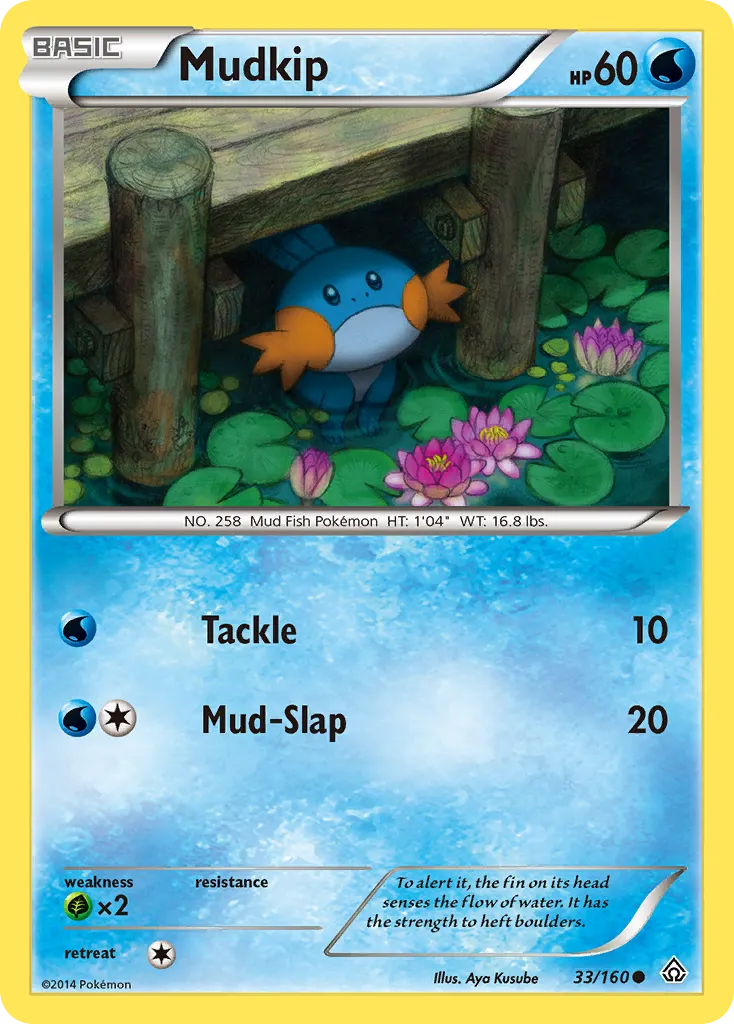 2015 Primal Clash Mudkip Common #033/160 Common card image