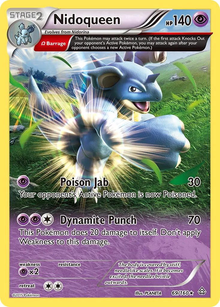 2015 Primal Clash Nidoqueen Uncommon #068/160 Uncommon card image