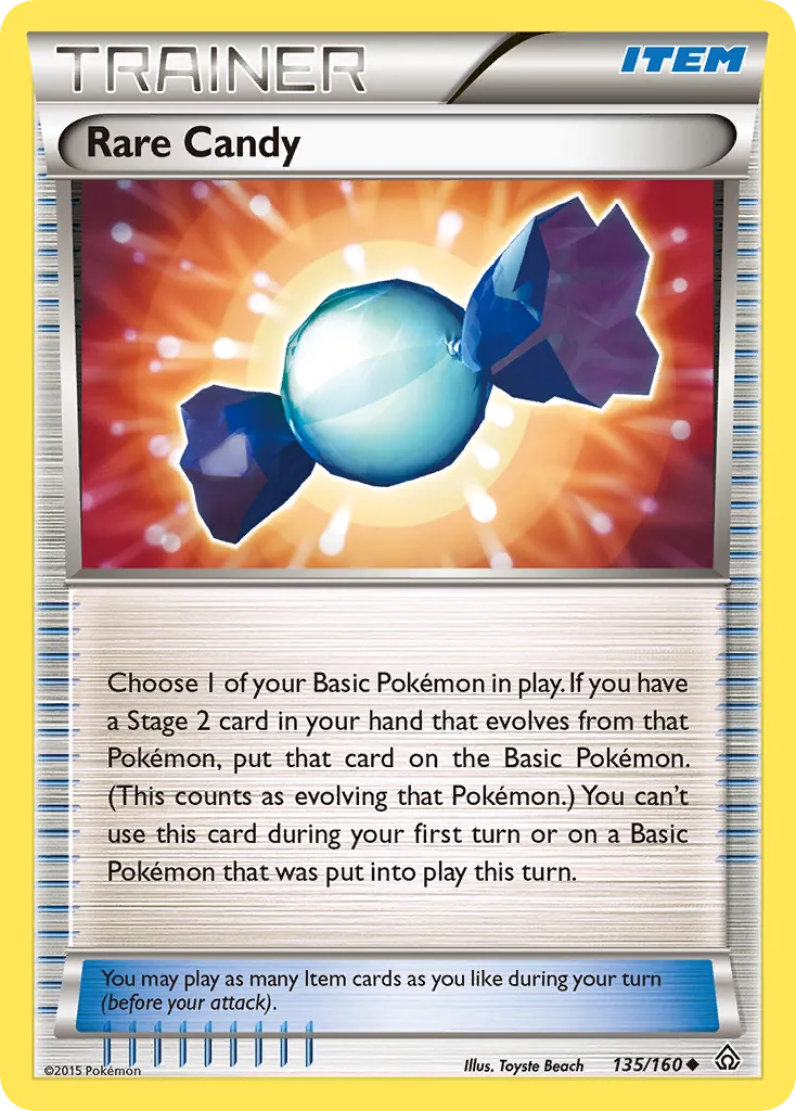 2015 Primal Clash Rare Candy Uncommon #135/160 Uncommon card image