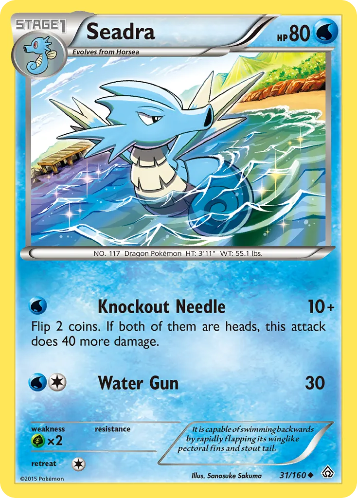 2015 Primal Clash Seadra #031/160 Uncommon card image