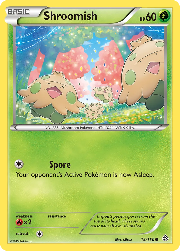 2015 Primal Clash Shroomish Common #015/160 Common card image