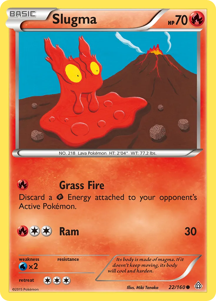 2015 Primal Clash Slugma Common #022/160 Common card image