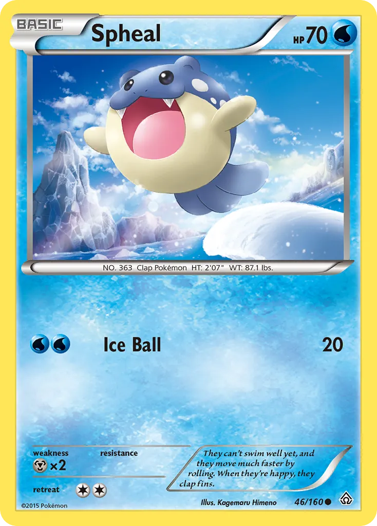 2015 Primal Clash Spheal #046/160 Common card image