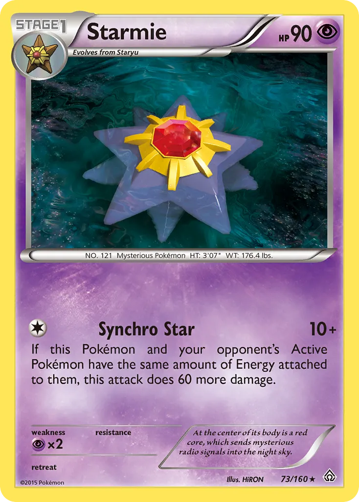 2015 Primal Clash Starmie Rare #073/160 Rare card image