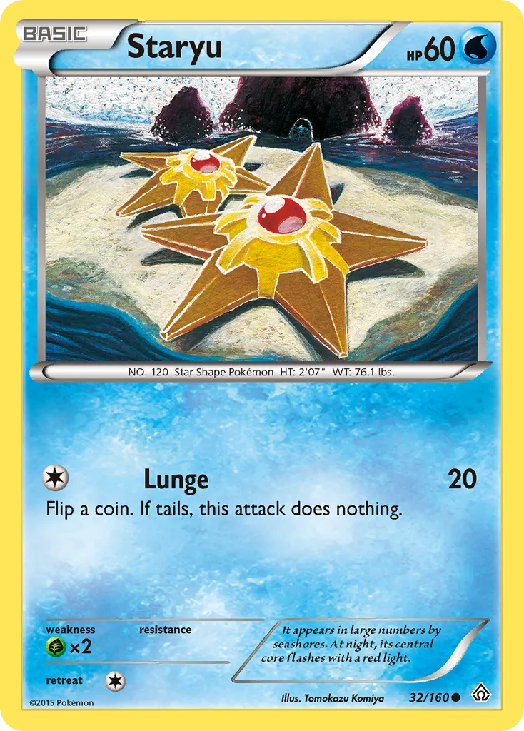 2015 Primal Clash Staryu Common #032/160 Common card image