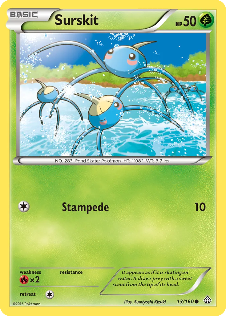 2015 Primal Clash Surskit Common #013/160 Common card image