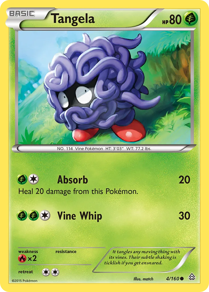 2015 Primal Clash Tangela Common #004/160 Common card image