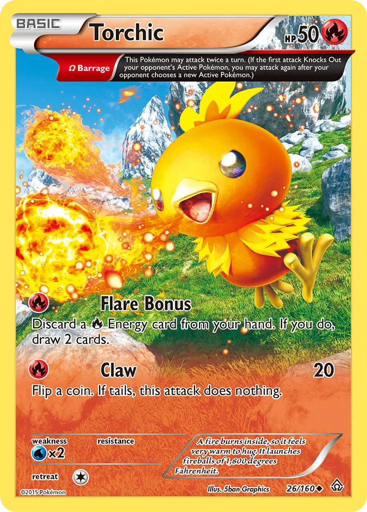 2015 Primal Clash Torchic #026/160 Uncommon card image