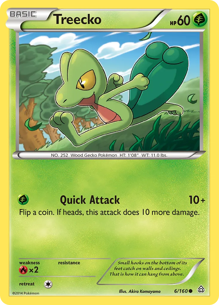 2015 Primal Clash Treecko Common #006/160 Common card image