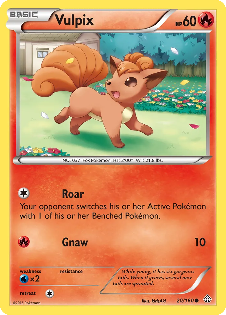 2015 Primal Clash Vulpix Common #020/160 Common card image