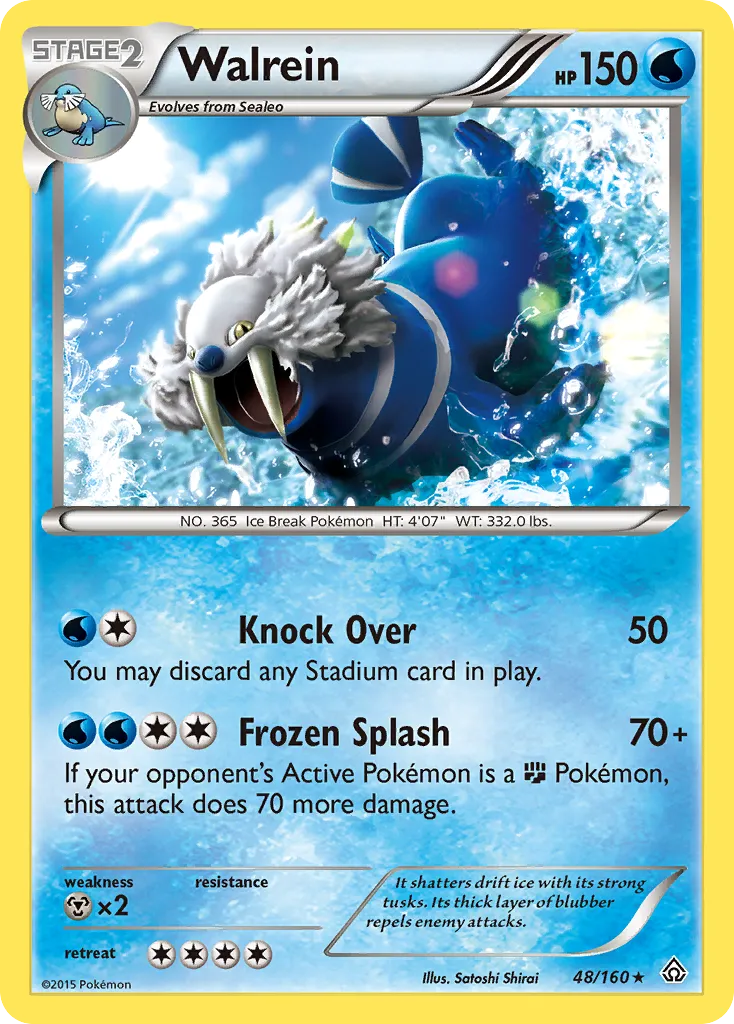 2015 Primal Clash Walrein Rare #048/160 Rare card image