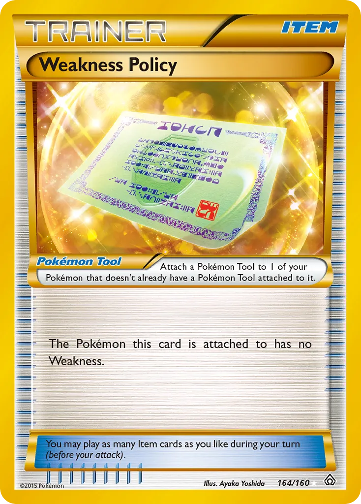 2015 Primal Clash Weakness Policy Uncommon #142/160 Uncommon card image