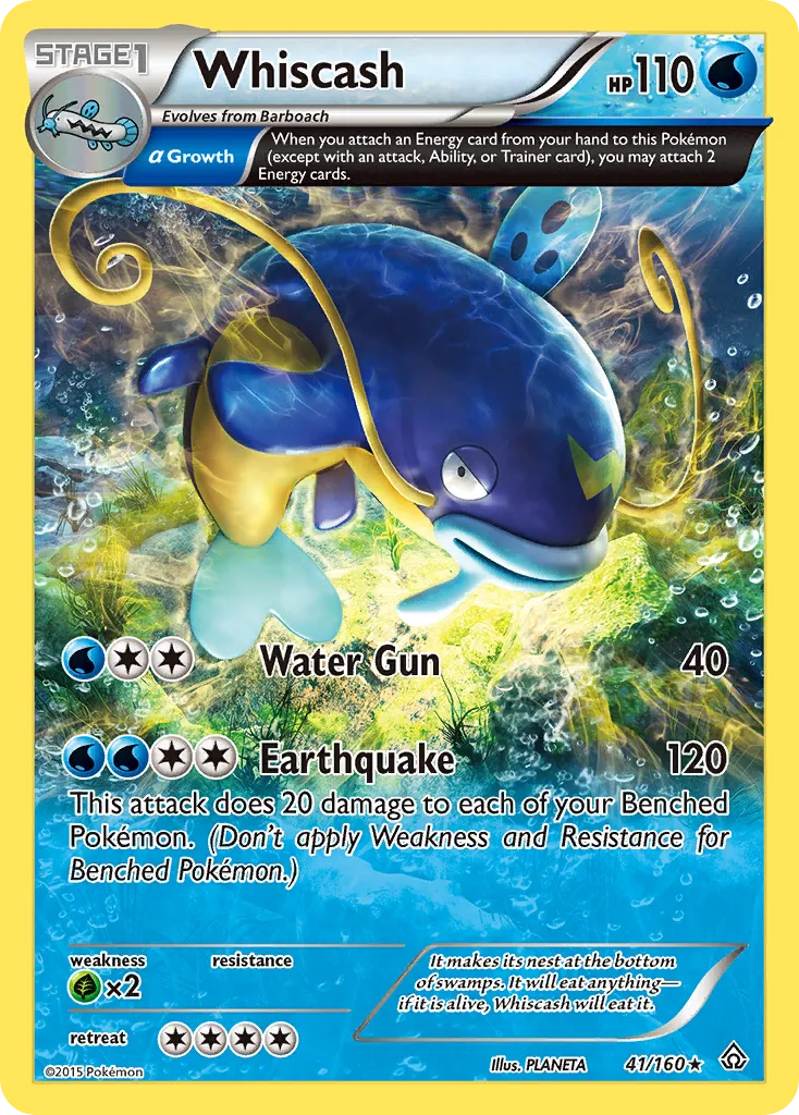 2015 Primal Clash Whiscash #041/160 Rare card image
