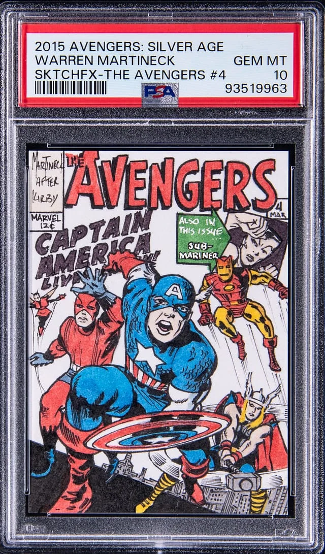 2015 Rittenhouse Avengers: Silver Age SketchaFEX The Avengers Warren Martineck Sketch #4 card image