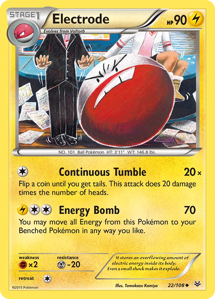 2015 Roaring Skies Electrode Uncommon #022/108 Uncommon card image
