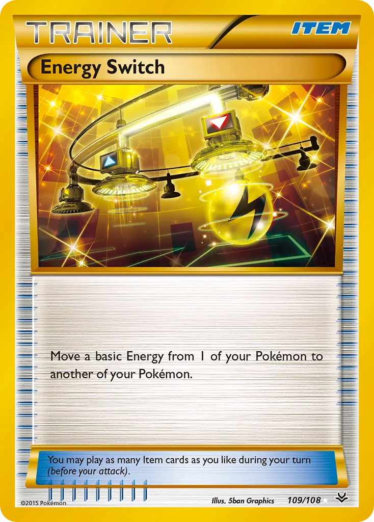 2015 Roaring Skies Energy Switch #109/108 Rare Secret card image