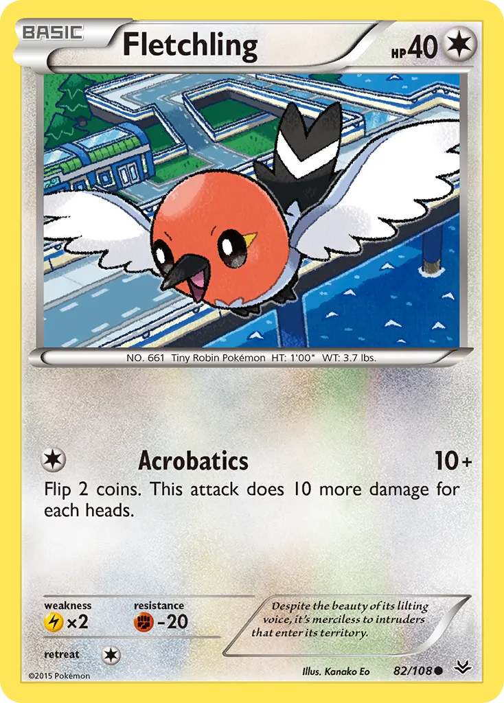 2015 Roaring Skies Fletchling Common #082/108 Common card image