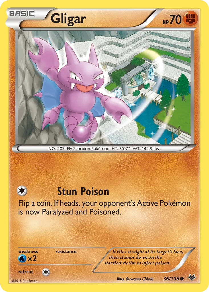 2015 Roaring Skies Gligar #036/108 Common card image