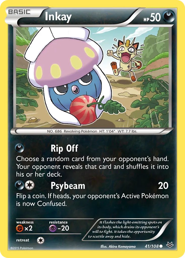2015 Roaring Skies Inkay Common #041/108 Common card image