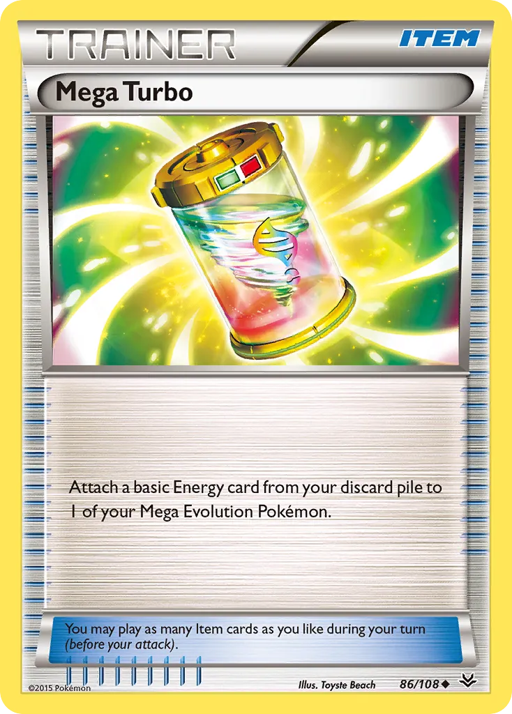 2015 Roaring Skies Mega Turbo #086/108 Uncommon card image