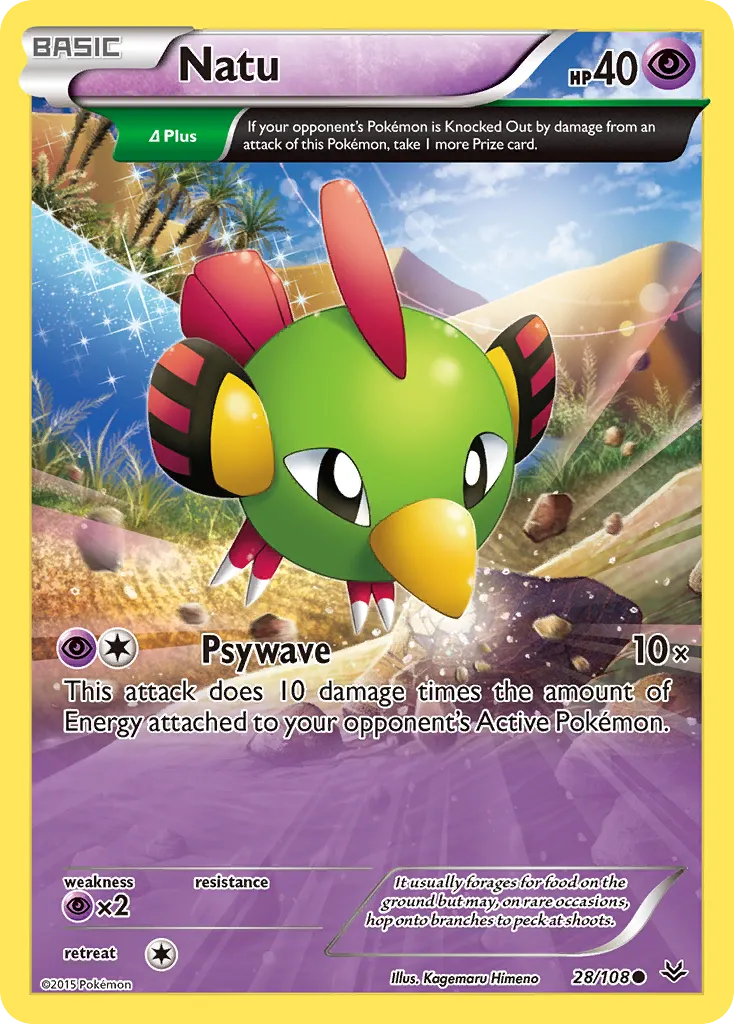 2015 Roaring Skies Natu #028/108 Common card image