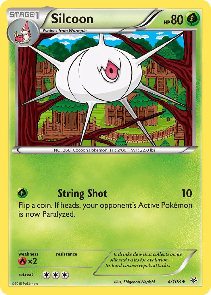 2015 Roaring Skies Silcoon #004/108 Uncommon card image